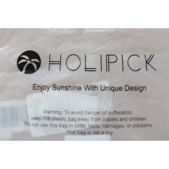 NEW 2-Pc Swimsuit Sz M High Waisted Bikini Set Black Snakeskin Bottoms Holipick - Picture 8 of 10